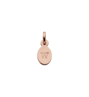 KA Oval Letter W, 18K Rose Gold Vermeil